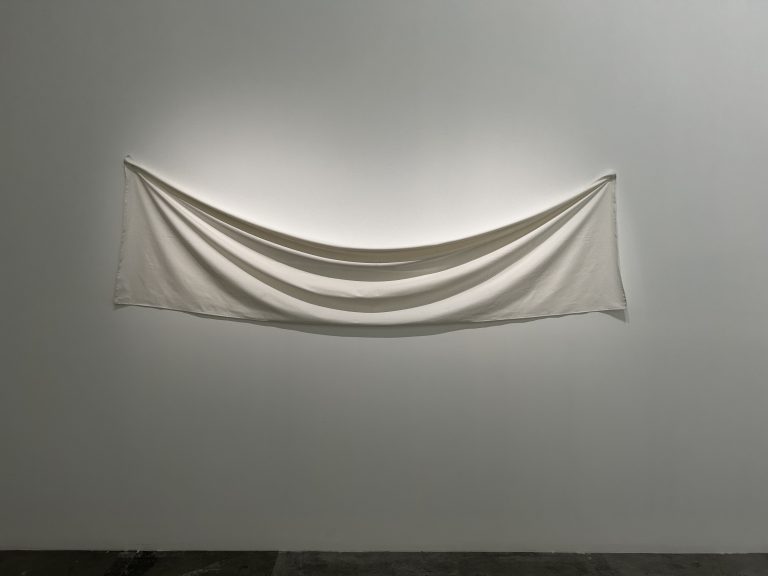 Sofiane Zouggar, Ultra’s politics, 2022, installation, detail : bannière