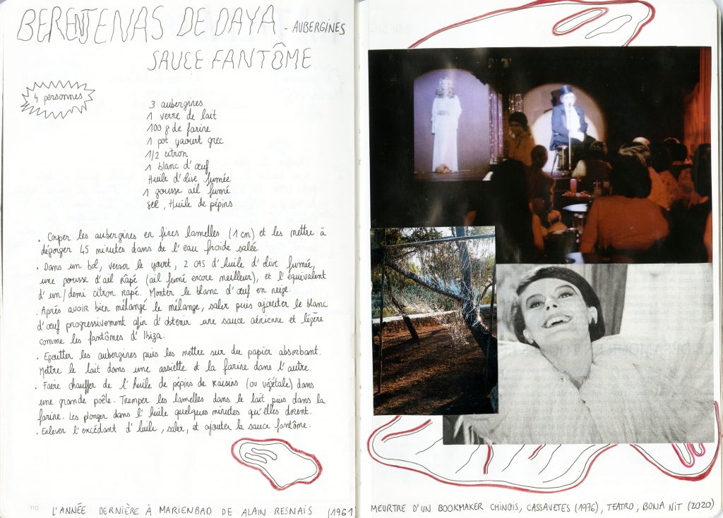Emma Tholot, Carnet Méditerranée - Nourritures : Berenjenas de Daya, sauce fantôme, 2021 © Emma Tholot